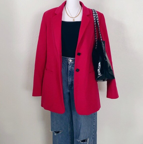 90s Dana Buchanan Fuchsia Pink Cashmere Oversized
