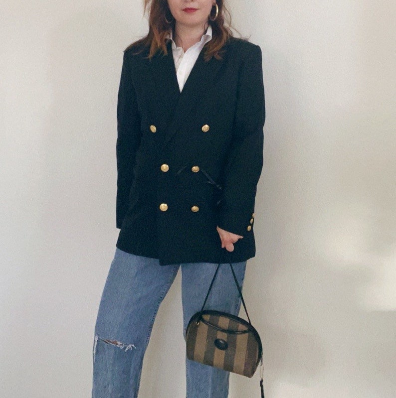 talbots black blazer