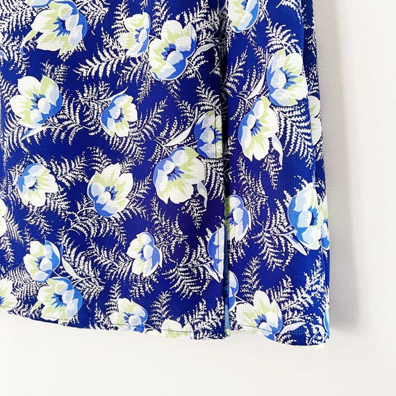 90s Reversible Floral Plaid Print Wrap Skirt | Sm… - image 5