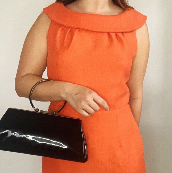 90s Little Orange Mini Dress | Small
