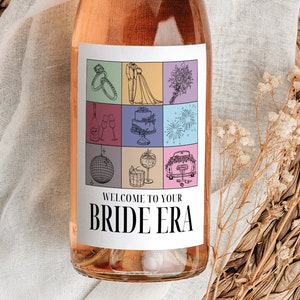 Engagement Wine Label, Bride Era, Gift for Her