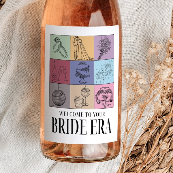 Bride Era Wine Label, Wedding Day Gift for Bride, Engagement Gift Box, Small Engagement Gift, Gift Ideas, Gifts for Her, Future Mrs