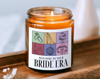 Bride Era Engagement Candle Label, Engaged Era, Small Engagement Gift, Engagement Gift Box, Gift Ideas, Candle Label Sticker, Gift For Her