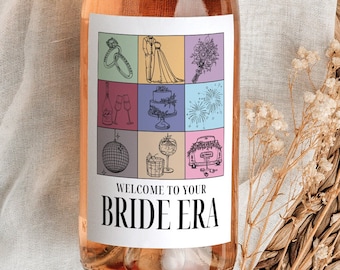 Bride Era Wine Label, Wedding Day Gift for Bride, Engagement Gift Box, Small Engagement Gift, Gift Ideas, Gifts for Her, Future Mrs