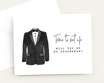 Groomsmen Proposal Card, Will You Be My Groomsman, Will You Be My Best Man, Groomsmen, Best Man Proposal Card