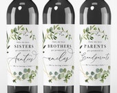 Pregnancy Announcement Grandparents, Aunts, Uncles, Pregnancy Announcement Ideas, Wine Label Pregnancy Reveal, Watercolor Succulent (C062)