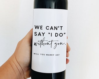 Will You Marry Us, Officiant Gift, Officiant Proposal, Officiant Wine Label, Officiant Gift Idea, Gift for Pastor, Wedding Planning