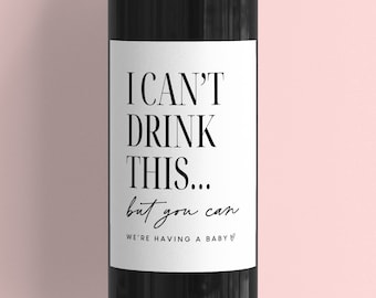 Baby Announcement for Aunt, Parents, Friends, New Aunt Gift, New Baby, Auntie, Pregnancy Announcement Ideas, Wine Label Pregnancy Reveal