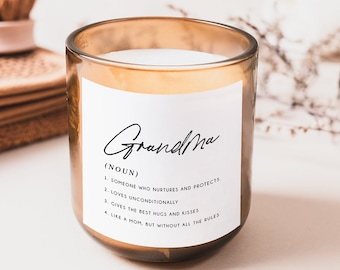 Grandma Definition Candle Label, Pregnancy Announcement, Candle Label, Gift for New Grandma, Grandmother, Birthday Gift, Christmas Gift