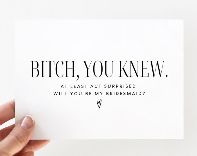 Bridesmaid Cards