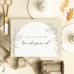 Bridesmaid Proposal Card, Will You Be My Bridesmaid, Maid of Honor, Bridesmaid Gift, Modern, Boho Wedding, Bridesmaid Box, Bridesmaid Gift