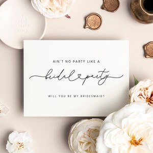 Bridesmaid Proposal Card, Will You Be My Bridesmaid, Bridal Party Bridesmaid Gift, Black White Minimalist, Bridesmaid Box, Man of Honor Card