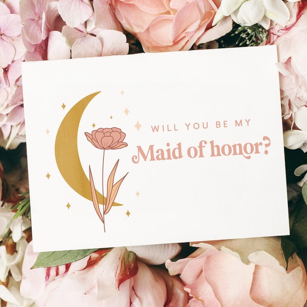 Boho Bridesmaid Proposal Card, Will You Be My Bridesmaid, Maid of Honor, Bridesmaid Gift, Terracotta, Boho Wedding, Box, Bridesmaid Gift