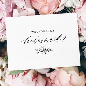 Bridesmaid Proposal Card, Will You Be My Bridesmaid, Bridesmaid Gift, Black and White Minimalist, Bridesmaid Box, Man of Honor Card