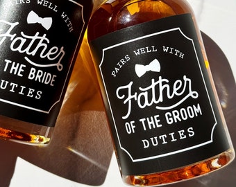 Father of the Bride Gift, Father of the Groom Gift, Whiskey Label, In-Law Wedding Gift, Wedding Thank You to Parents Gift