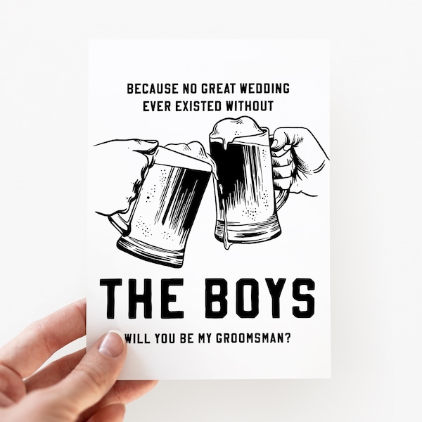 Groomsmen Gift, Funny Groomsmen Proposal Card, Beer, Will You Be My Groomsman, Be My Best Man, Groomsmen Gift, Best Man Proposal Card