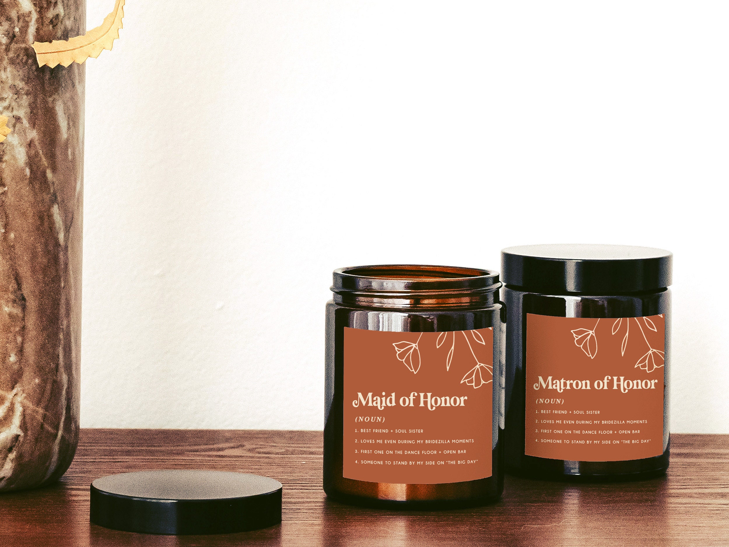 Candle Labels Bridesmaid Gift Bridesmaid Proposal Candle | Etsy