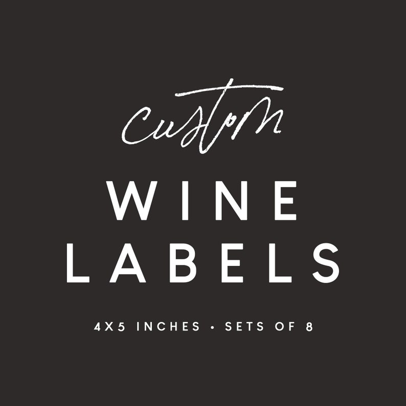 Custom Wine Labels with Photo Set of 8 Add your own photo Etsy