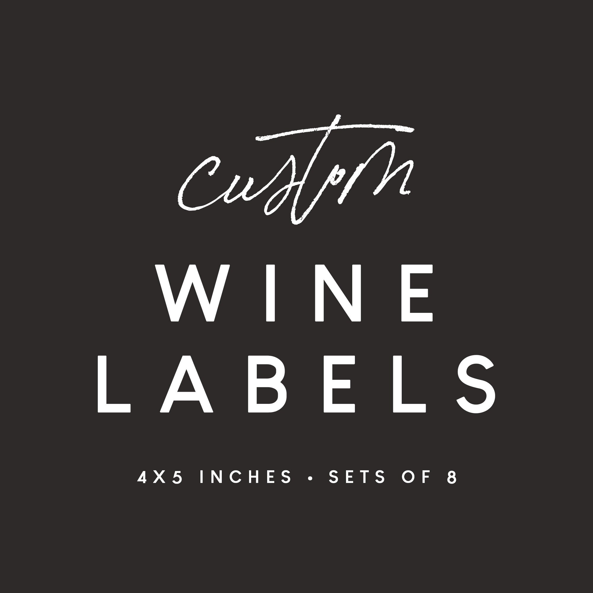 Custom Wine Labels Set of 8 Add Your Own Photo or Text Etsy