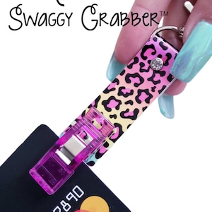 Originele Swaggy Grabber Card Grabber sleutelhanger voor lange nagels, sieradenhulpmiddel, armband- en kettinghouder, kaartgrijper, benzinepompgereedschap