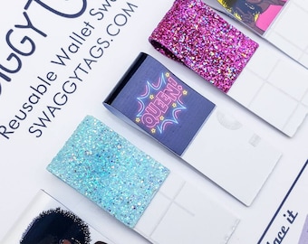Original Swaggy Tags Credit Card Pull Tabs, Card Grabber for Long Nails ATM, ezidtags, card gripper