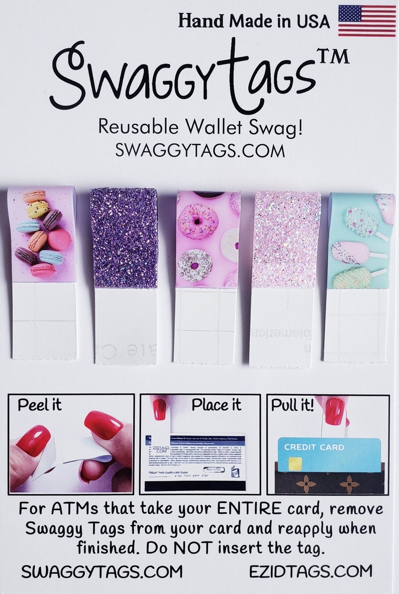 Original Swaggy Tags Credit Card Pull Tabs, Card Grabber for Long Nails ...