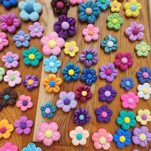 Fiori di argilla fatti a mano Solo fiori, fiori di argilla in schiuma essiccata all'aria per specchio fai da te, vanità o parete, colori personalizzati, evento, sposa, baby shower