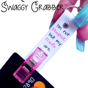 Originele Swaggy Grabber Card Grabber sleutelhanger voor lange nagels, sieradenhulpmiddel, armband- en kettinghouder, kaartgrijper, benzinepompgereedschap
