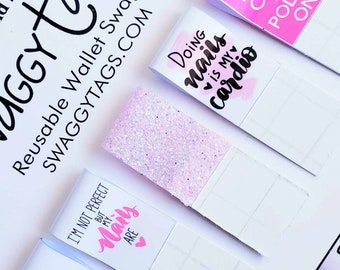 Etiquetas originales Swaggy, lengüetas para tirar de tarjetas de crédito, agarrador de tarjetas para cajeros automáticos de clavos largos, ezidtags, agarrador de tarjetas