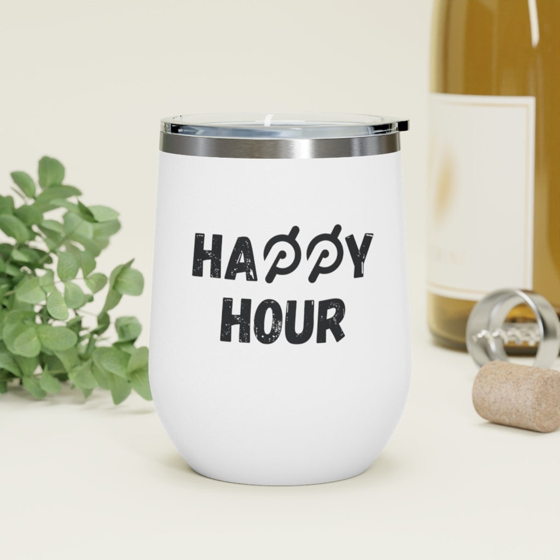 Happy Hour Peloton Insulated Wine Tumbler Personalized