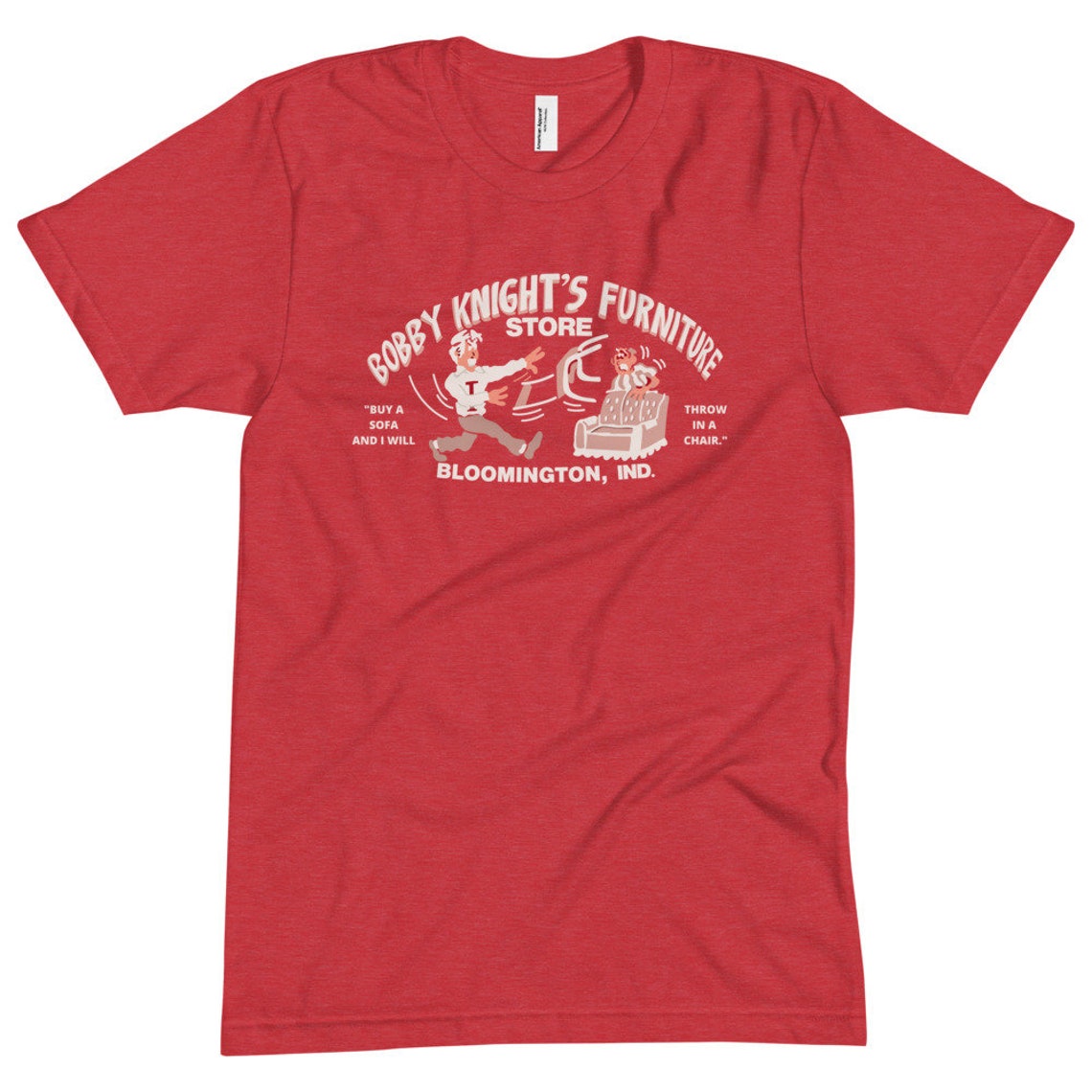 IU Bobby Knight Throw A Chair Vintage Indiana University Etsy