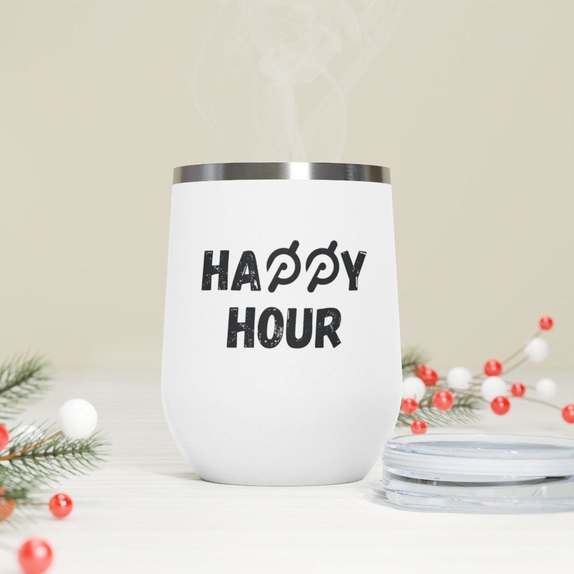 Happy Hour Peloton Insulated Wine Tumbler Personalized