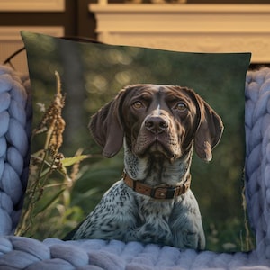 German Shorthaired Pointer Pillow: Dog Lover Accent Decor (18&quot;x18&quot;)