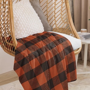 Buffalo Plaid Sherpa Throw Blanket: Rustic Cabin Fleece Bedding