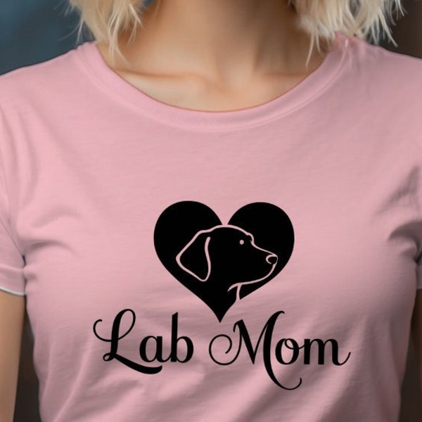 Lab Mom T-Shirt, Lab Love, Women's Relaxed T-Shirt, Labrador, Black, Yellow, Chocolate, Dog Lovers, Pet Lover, Pet Parent Apparel, Tee,