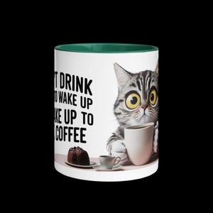 Cat Coffee Mug, Coffee Addict Cup, Humorous Mug, Cat Lover Gift, Gift for Coffee Lovers, Funny Cat-Themed Coffee Mug, Sarcastic Cup, Cats,