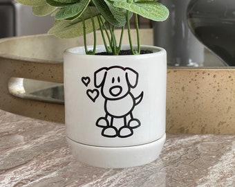 Puppy Love - Dog Lover Planter - Punny Succulent Planter