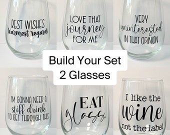 Stemless Wine Glass SET - 2 PACK