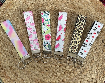 Assorted Faux Leather Wristlets - Keychain