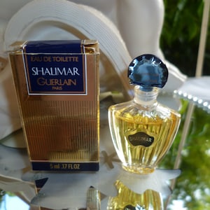 SHALIMAR GUERLAIN MINIATURE eau de toilette 5ml 3/4 full in its box