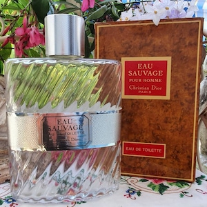 Christian DIOR Eau Sauvage eau de toilette da uomo bottiglia vuota da 1000 l con la sua scatola