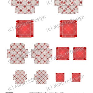 Dollhouse Miniatures Printable Christmas Pack Boxes Bags and Papers ...