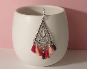Colorful tassel earrings