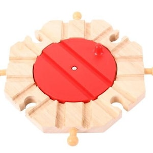 8 Way Turntable Wooden Train Track, ELC. Thomas, Brio, IKEA, Bigjigs Compatible,