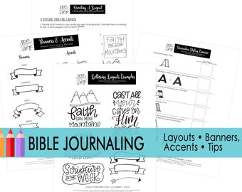 Hand Lettering Printables | Bible Journaling Templates | Lettering printables