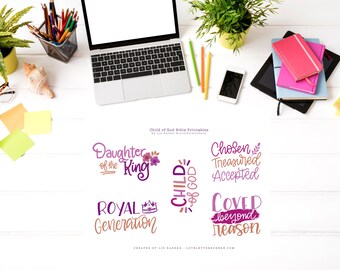Child of God Bible Printable | Traceables| Bible Journaling Template | Scripture Printable