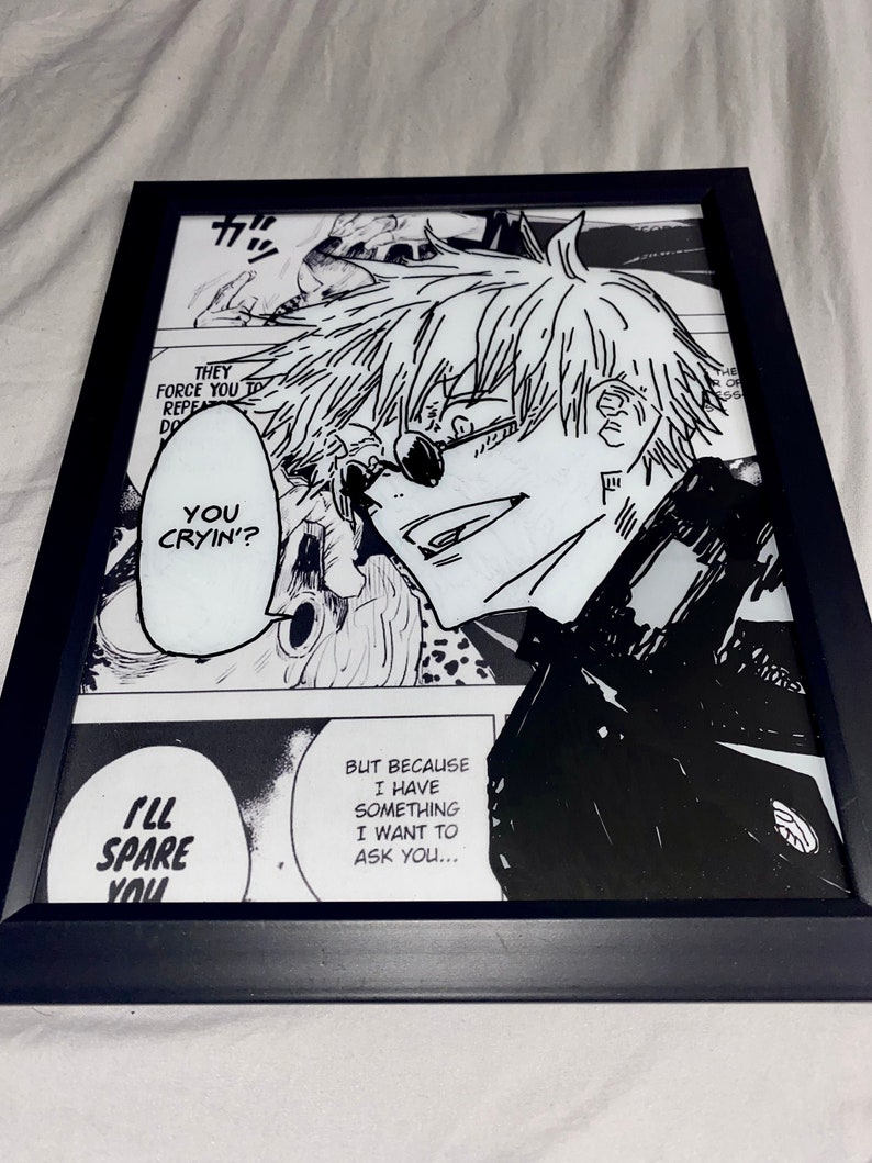 Gojo Satoru Jujutsu Kaisen Glass Painting Etsy