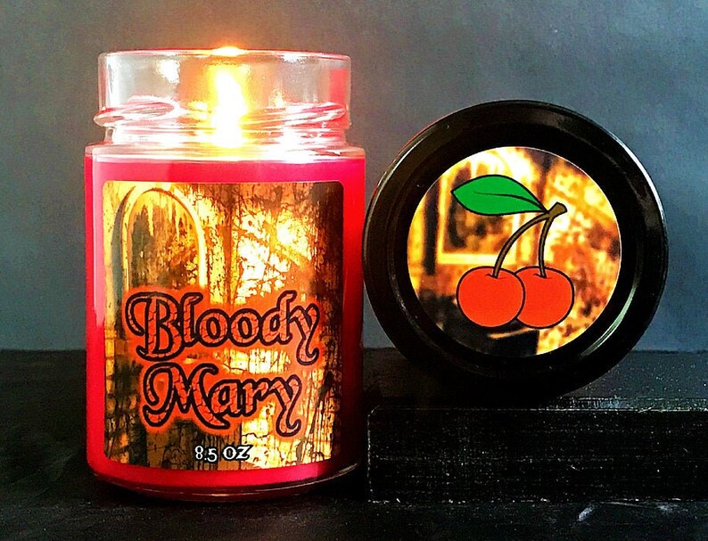 Bloody Mary Halloween Horror Candle Black Cherry Scented Etsy