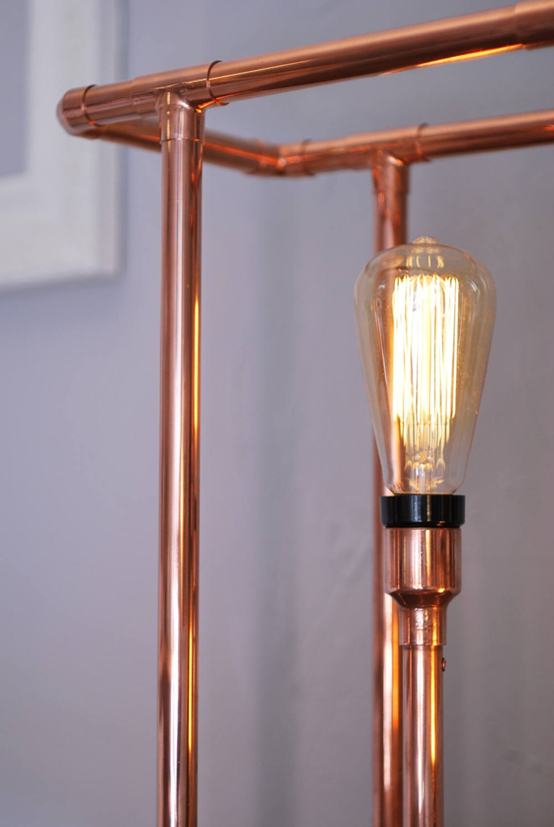 GAM Copper Lamp Copper Pipe Lamp Edison Lamp Floor Lamp Etsy