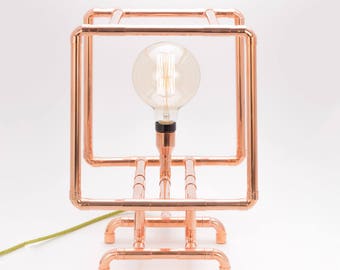 Handmade Copper Pipe Lamp – Modern Industrial Dimmer Lighting
